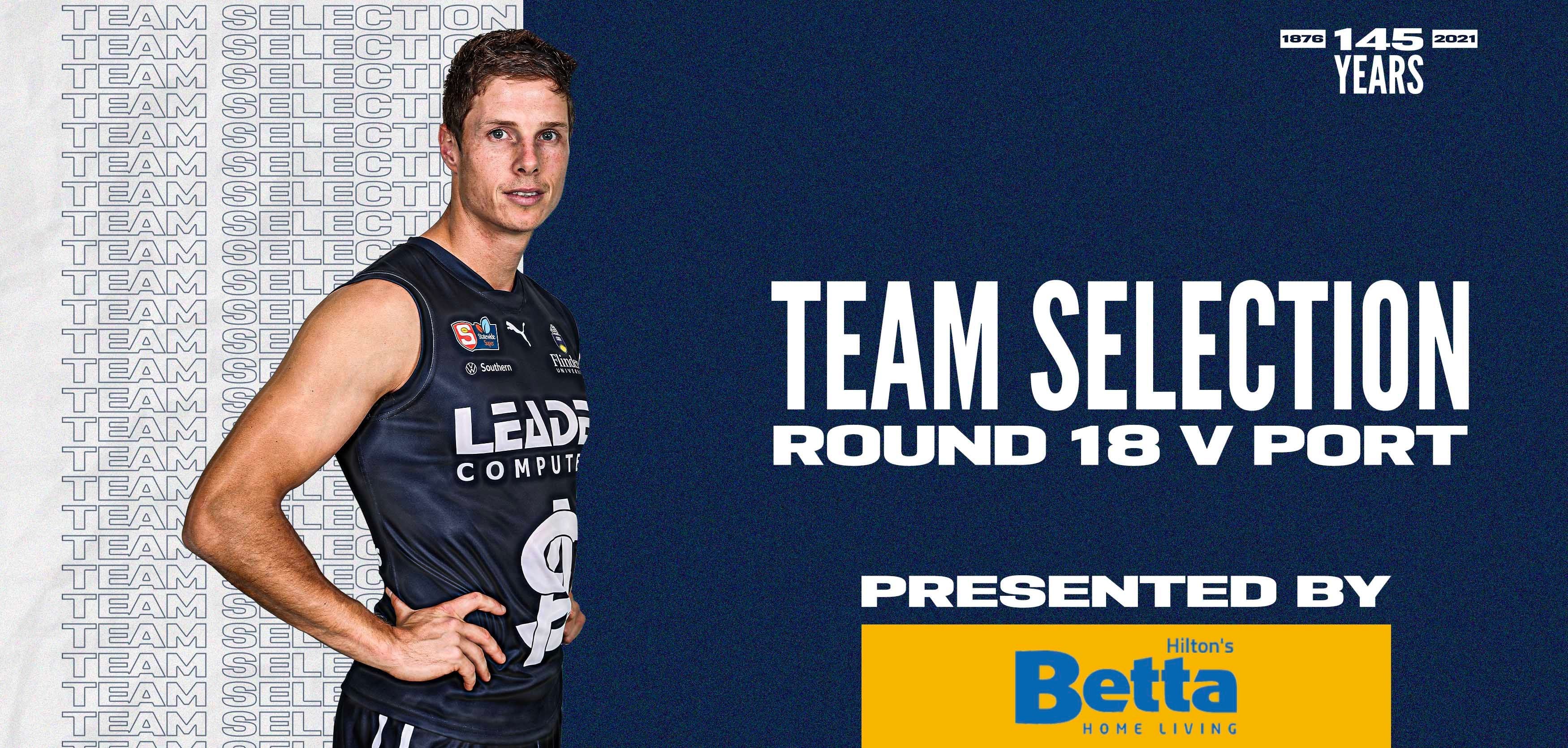 BETTA Teams Selection: Round 18 v Port Adelaide BETTA Teams Selection: Round 18 v Port Adelaide